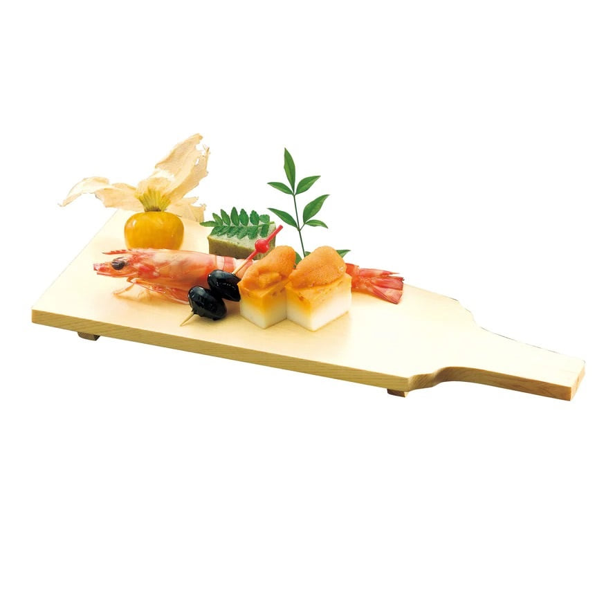 103-296-01 / (38403) 히노키 하코판 접시 (도장 포함) / 요리꽃